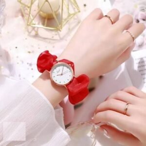 Korean Leather Strap Streamer Watch for Girls