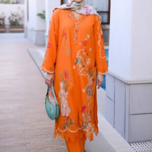 Unstitched Muzlin Lawn 3 Piece Suit